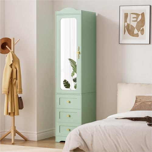 Full Length Mirror Jewelry Armoire - Szafa Garderoba, 176 cm wysoka, drewniana