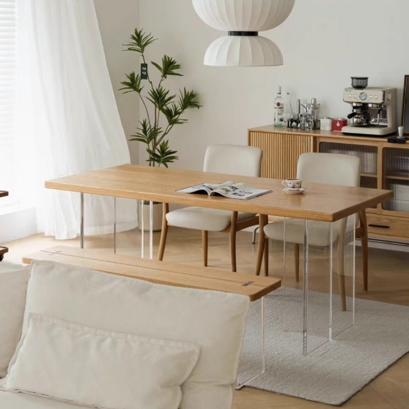 Tables - Włoski Akrylowy Stół Pływający z Litego