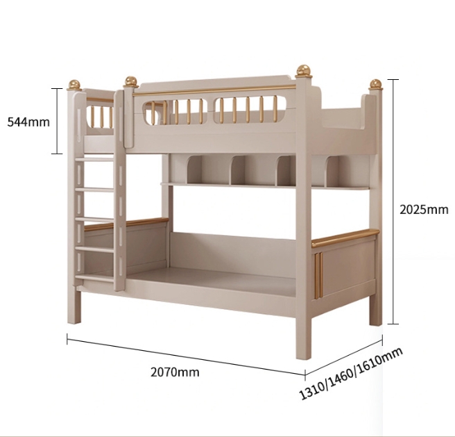 Bunk Bed With Stairs And Slide - Meble do pokoju dziecięcego z litego