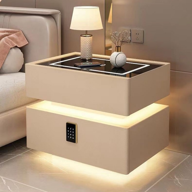 Solid Wood Nightstand 2 Drawers - Stolik nocny z litego drewna w