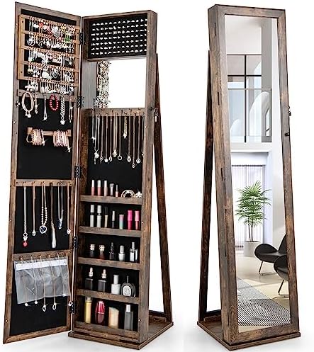 Full Length Mirror Jewelry Armoire - Szafka na biżuterię z lustrem na
