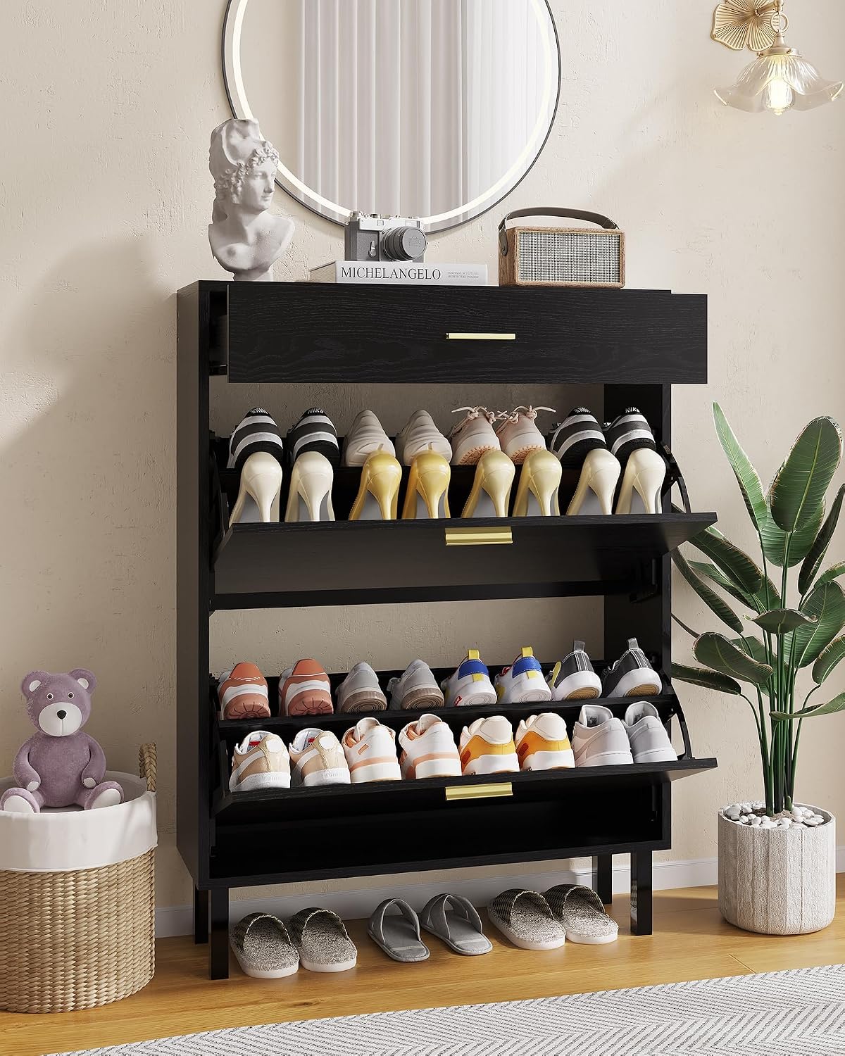 Wąska szafka na buty do przedp – Shoe Rack Cabinet Narrow Entryway recenzja i cena