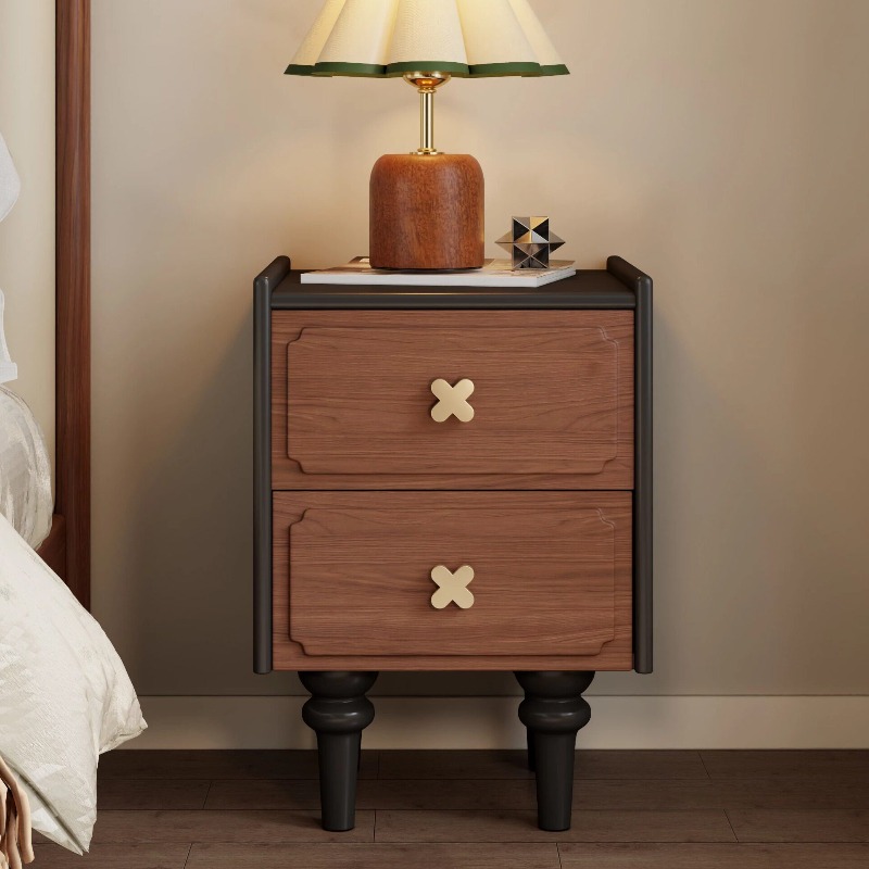 Meble do domu, czarna szafka n – Solid Wood Nightstand 2 Drawers recenzja i cena