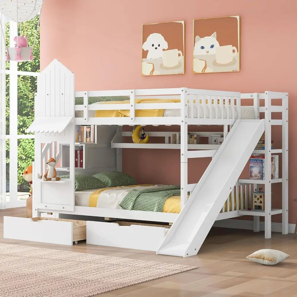 Podwójne łóżko piętrowe z ruch – Bunk Bed With Stairs And Slide recenzja i cena