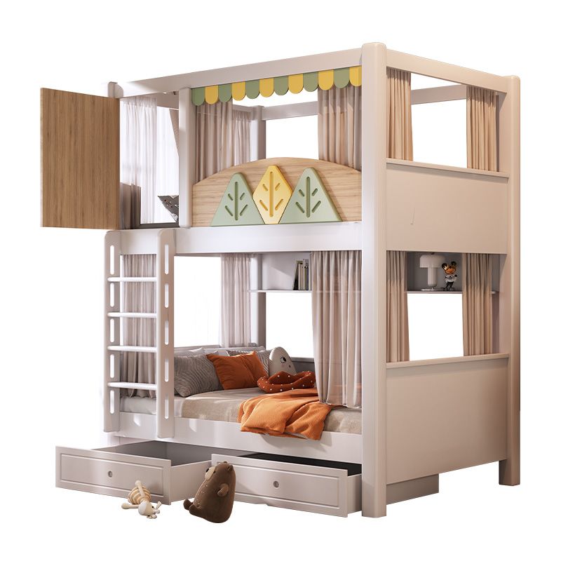 Nowoczesne łóżko piętrowe dla  – Bunk Bed With Stairs And Slide recenzja i cena