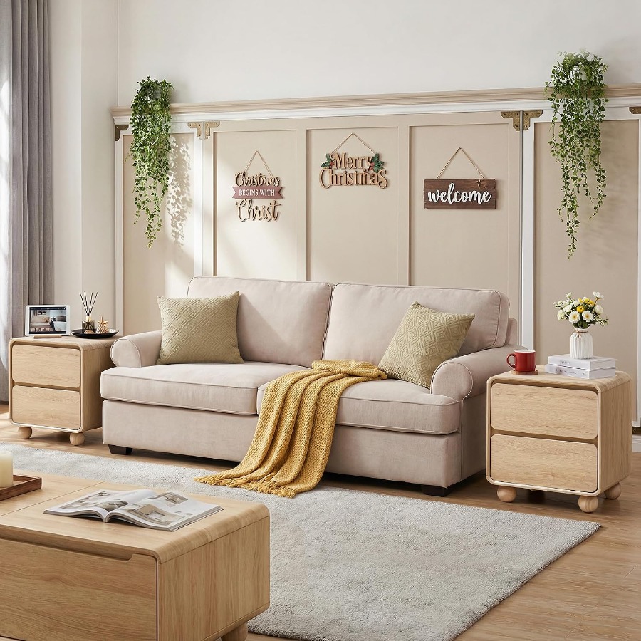Mały stolik nocny z 2 szuflada – Solid Wood Nightstand 2 Drawers recenzja i cena