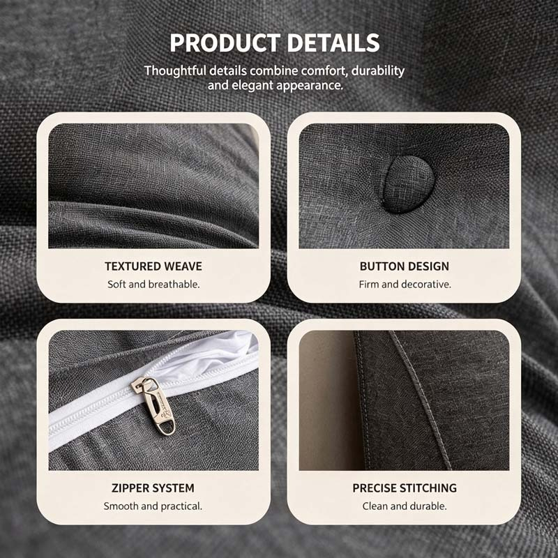 Duża poduszka zagłówka, oparci – Headboard Cushion Backrest Tatami recenzja i cena